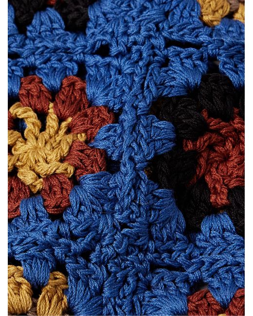 Cardigan in cotone Pima crochet di Corridor NYC in Blue da Uomo