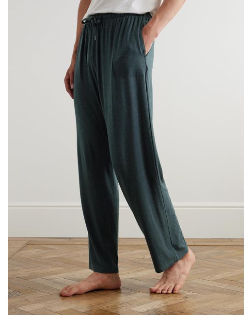 Derek Rose Green Marlowe Stretch Micro Modal Jersey Pyjama Trousers for men