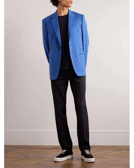 Theory Blue Lucas Ossendrijver Stretch-Wool Suit Jacket for men
