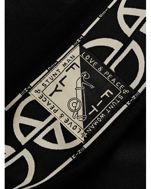 Kapital Black Th.D.D. Webbing-Trimmed Tech-Jersey Track Jacket for men
