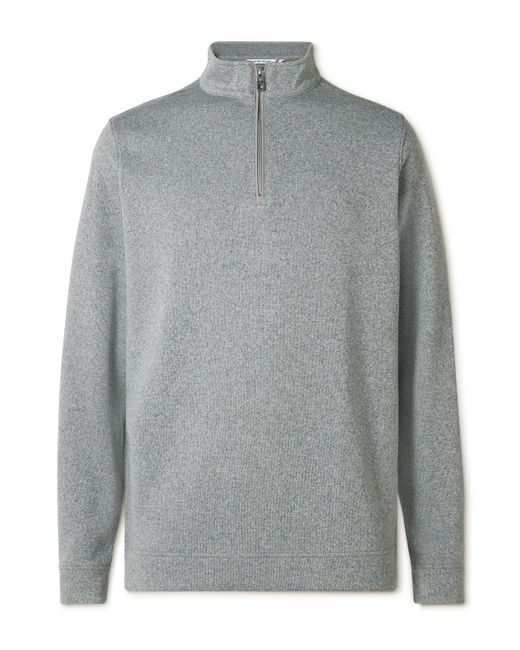 Peter Millar Gray Crown Recycled-Fleece Half-Zip Sweater for men