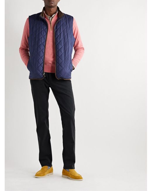 Peter Millar Pink Excursionist Flex Wool-Blend Half-Zip Sweater for men