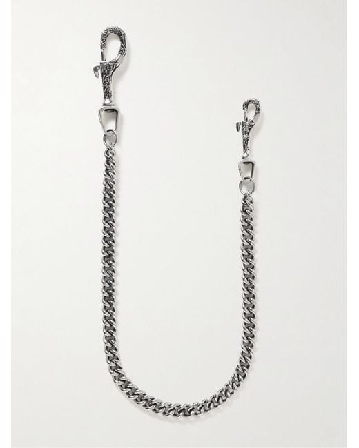 Enfants Riches Deprimes White Engraved Wallet Chain for men