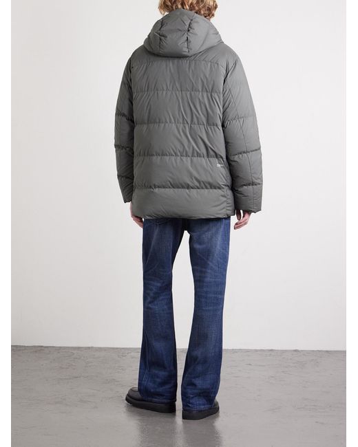 Polo Ralph Lauren Gray Parkview Logo-Embroidered Quilted Shell Hooded Down Jacket for men