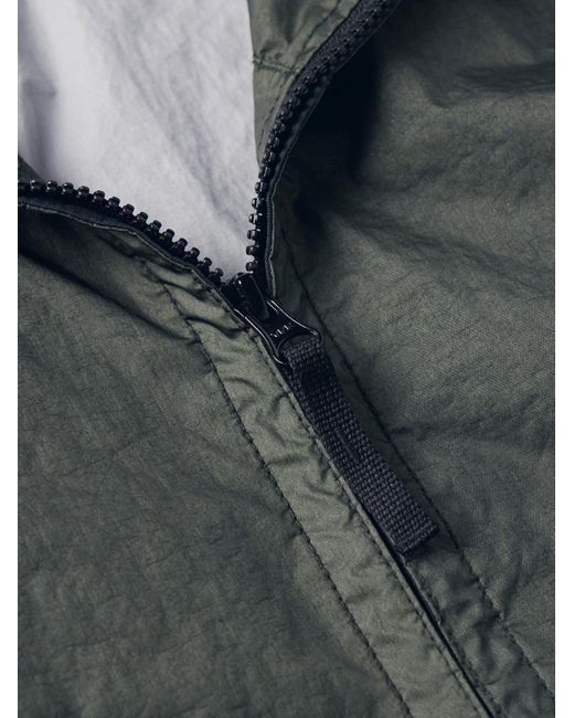 Stone Island Gray Logo-appliquéd Membrana 3l Tc Hooded Jacket for men