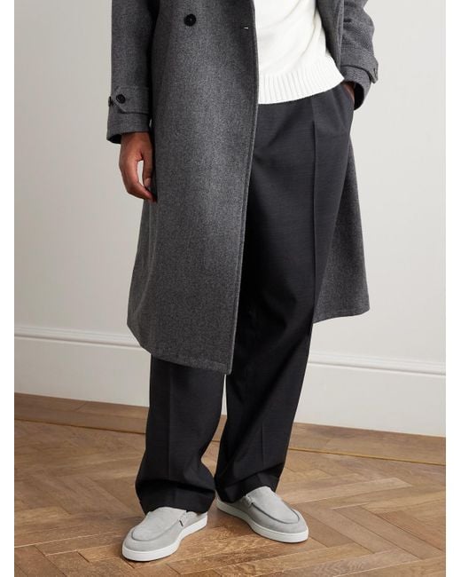 Christian Louboutin White Moonboat Suede Loafers for men
