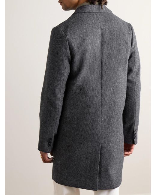 ジャケット・アウター A.P.C. Ivan Herringbone Wool-Blend Coat A.P.C. - Ivan Herringbone Wool-Blend Coat - Men - Gray A.P.C.