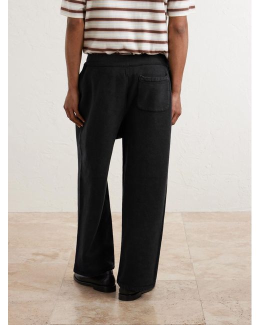 A.PRESSE Blue Vintage Straight-Leg Cotton Sweatpants for men