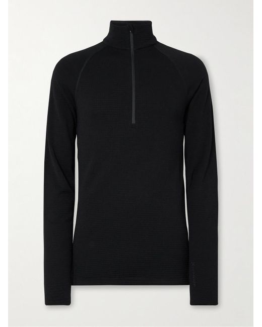 houdini Black Desoli Solid Merinotm Half-zip Ski Base Layer for men