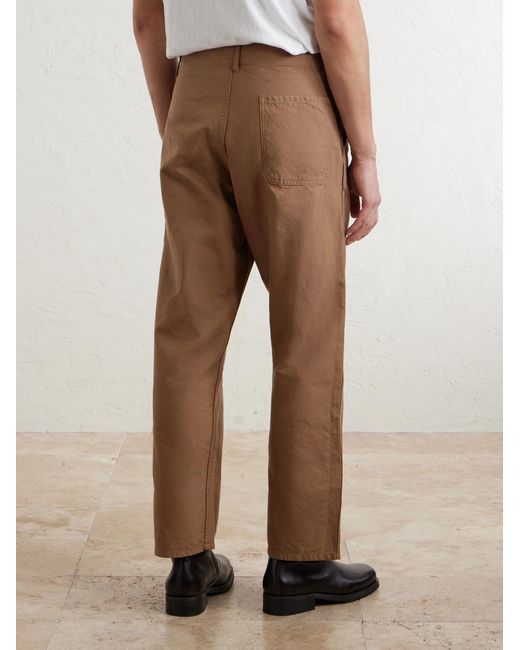 Visvim Natural Gesso Straight-leg Cotton-twill Trousers for men