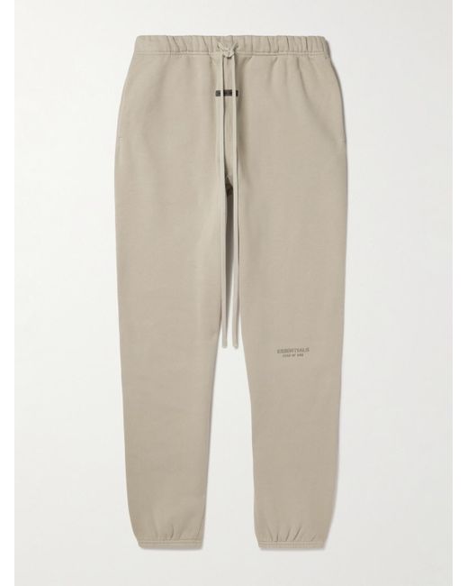 Fear Of God Schmal zulaufende Jogginghose aus Jersey aus einer Baumwollmischung mit Logoapplikation in Natural für Herren