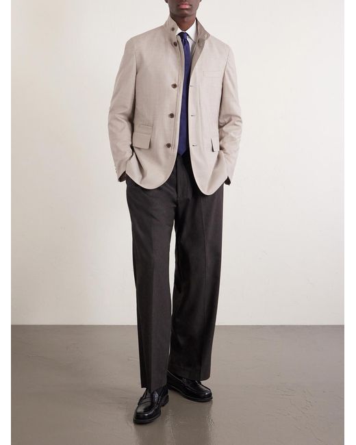 Dunhill Natural Super 130S Wool Jacket for men