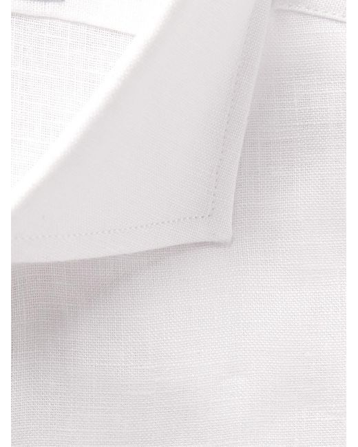 Favourbrook Bridford Hemd aus Leinen mit Cutaway-Kragen in White für Herren