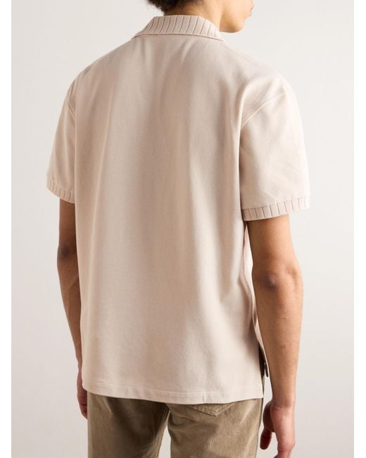 STÒFFA Natural Cotton-piquè Polo Shirt for men