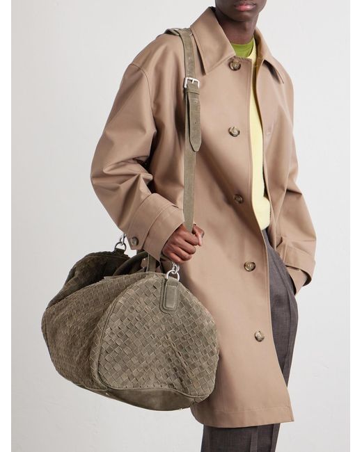 Officine Creative Natural Armor 01 Woven Suede Weekend Bag for men