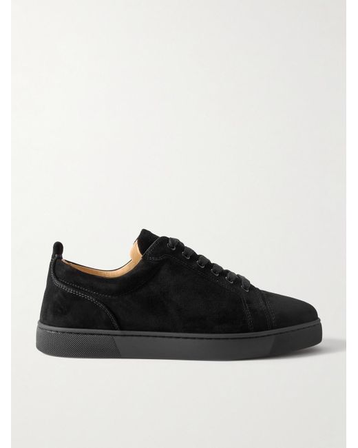 Christian Louboutin Black Louis Junior Suede Sneakers for men