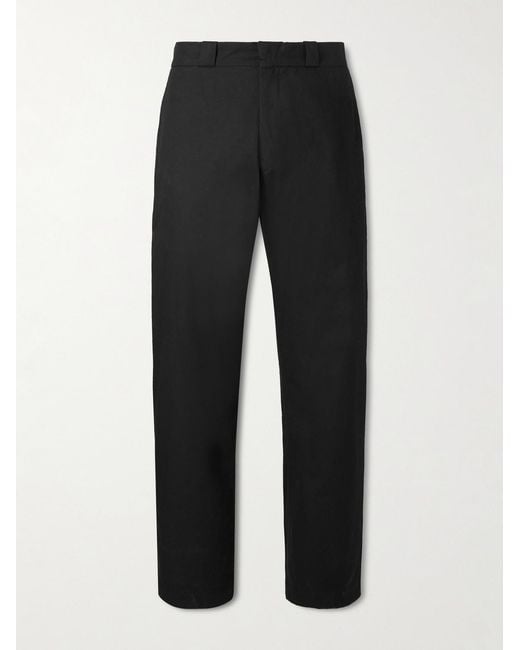 CHERRY LA Black Straight-Leg Cotton-Twill Chinos for men