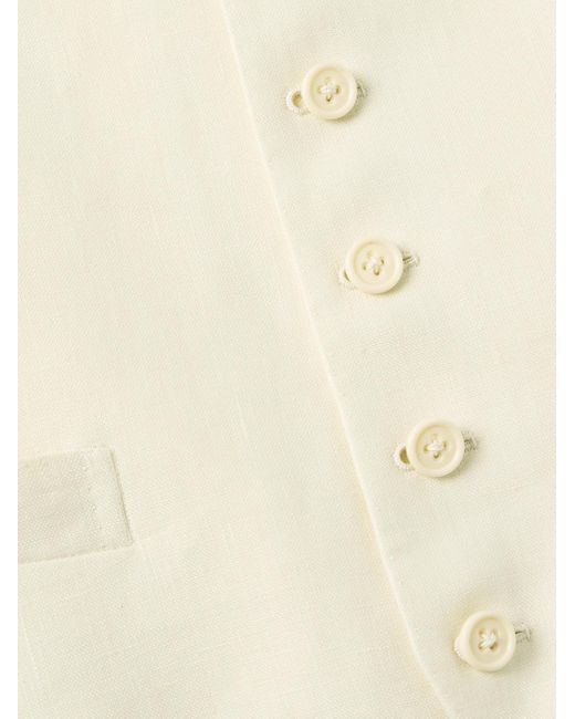 Ralph Lauren Natural Slim-Fit Linen And Satin Waistcoat for men