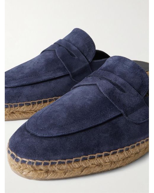 Castaner Nando Espadrilles aus Veloursleder mit offener Fersenpartie in Blue für Herren