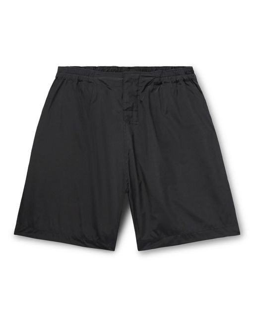 Kaptain Sunshine Black Trainer Straight-Leg Silk-Blend Shell Shorts for men