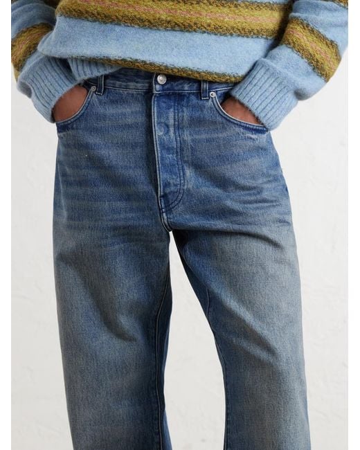 Dries Van Noten Blue Peyter Straight-Leg Jeans for men
