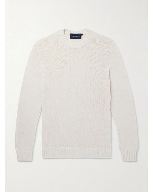 Thom Sweeney White Silk Sweater for men