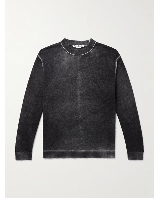 Acne Blue Karpo Wool, Cotton And Cashmere-Blend Sweater for men