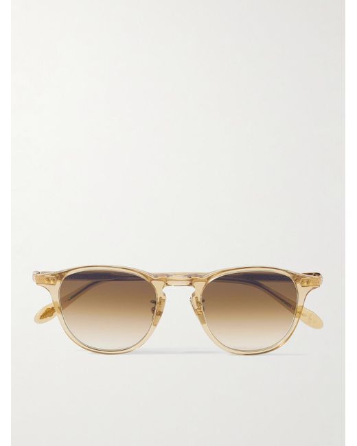 Garrett Leight Natural Hampton J Sun Round-Frame Acetate Sunglasses for men
