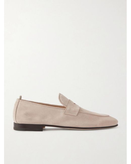 Officine Creative Natural Oliver 010 Suede Penny Loafers for men