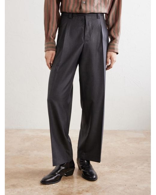 Enfants Riches Deprimes Blue Tapered Virgin-Wool Trousers for men