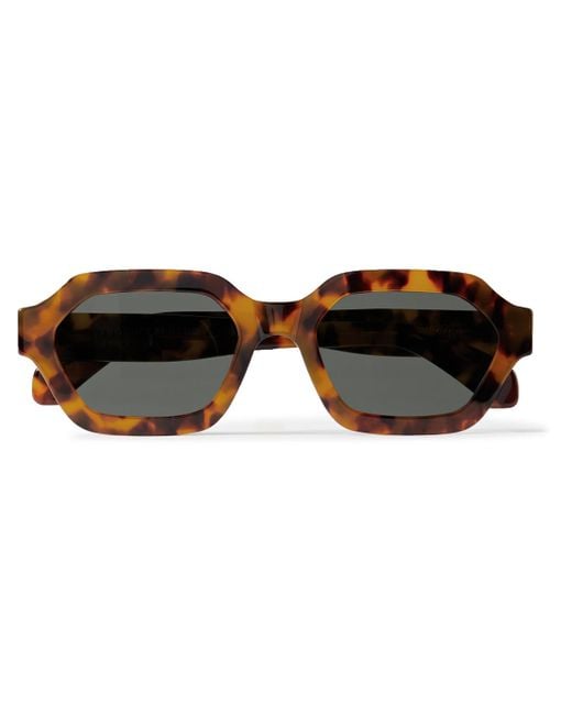 Retrosuperfuture Pooch Hexagonal-frame Tortoiseshell Acetate Sunglasses ...