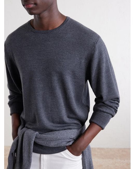 Officine Generale Blue Nina Merino Wool Sweater for men