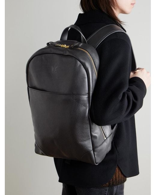 Bennett Winch Black Leather Backpack for men