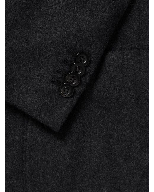 Boglioli Black Double-Breasted Wool-Flannel Suit Jacket for men