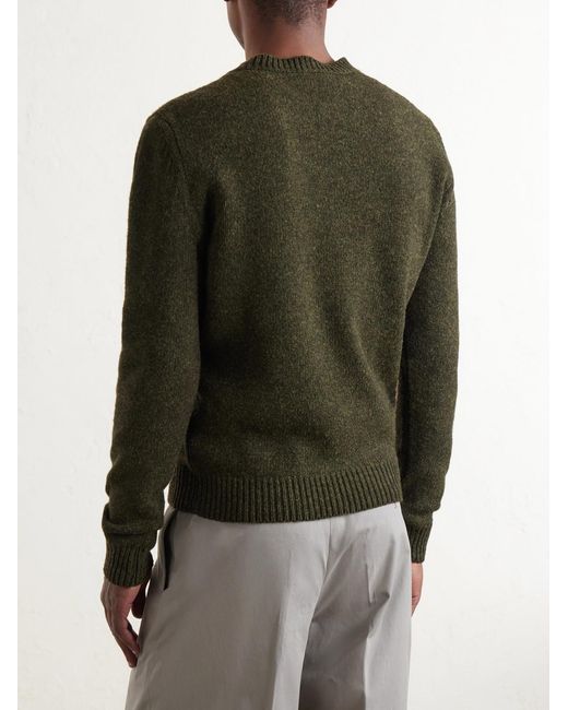 Jil Sander Green Wool Sweater for men