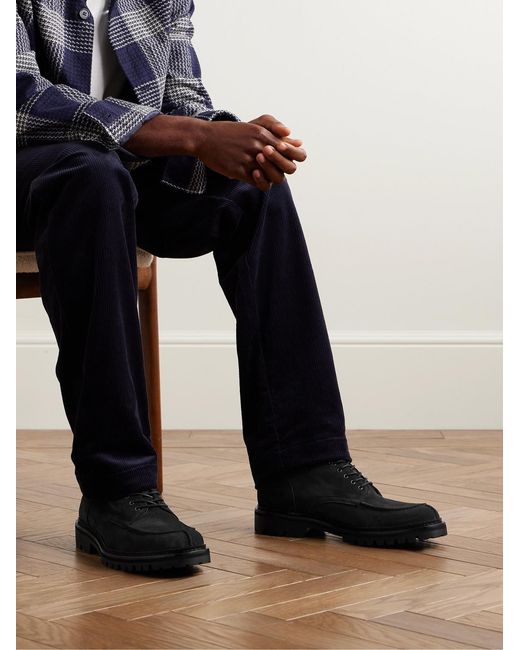Mr P. Black Jacques Suede Boots for men
