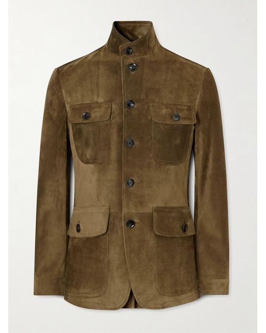 Tom Ford Green Suede Field Jacket for men