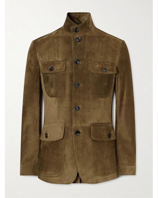 Tom Ford Green Suede Field Jacket for men