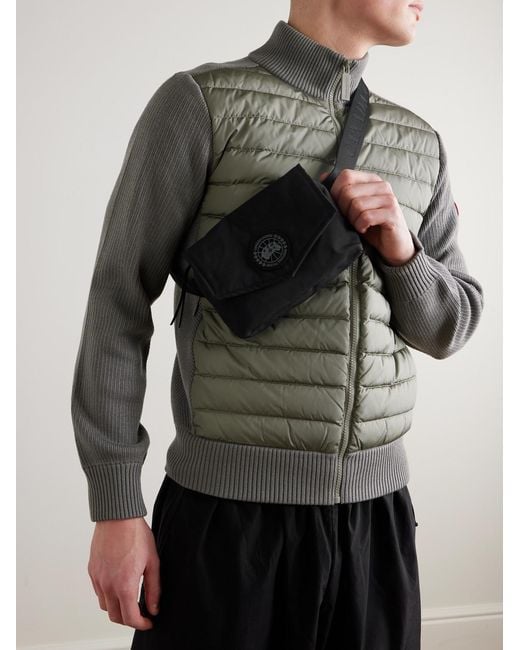 Canada Goose Black Logo-Appliquéd Shell Belt Bag for men