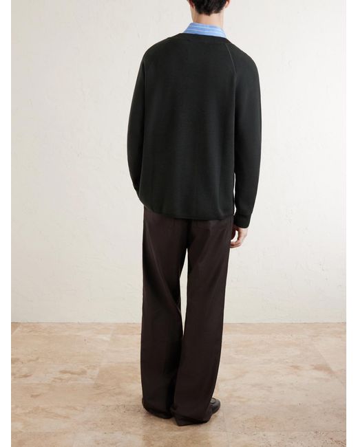 Margaret Howell Black Mhl. Merino Wool Sweatshirt for men