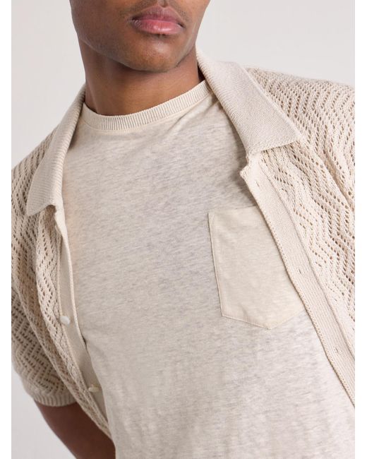 Ralph Lauren Natural Linen-Jersey T-Shirt for men