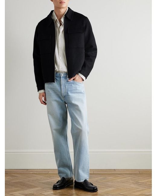 NN07 Black Alban 8447 Wool-Blend Felt Jacket for men
