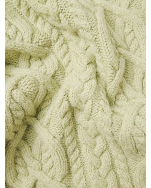Dries Van Noten Green Cable-knit Wool Sweater for men