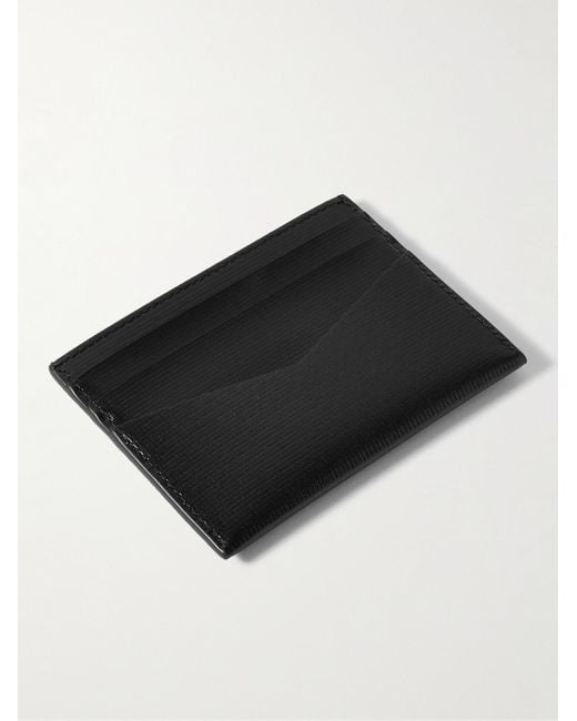 Givenchy Black Logo-print Textured-leather Cardholder for men