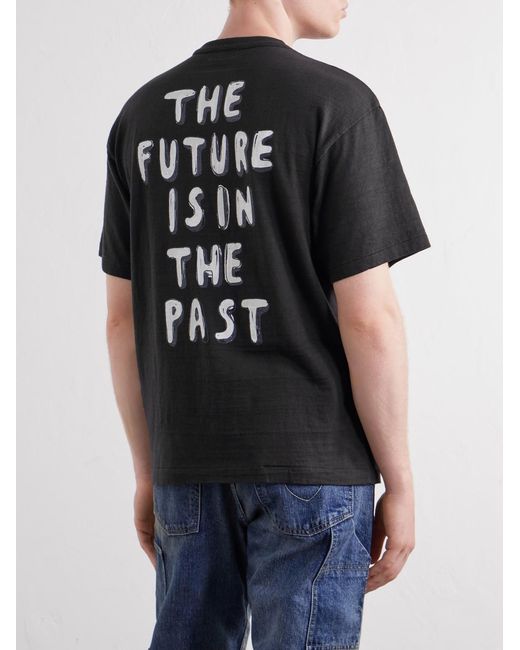 Human Made Black Printed Cotton-Jersey T-Shirt for men