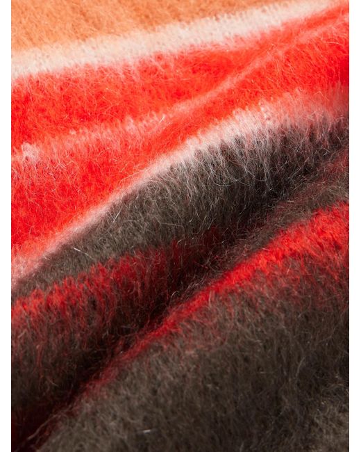 Marni Red Striped Mohair-blend Sweater for men