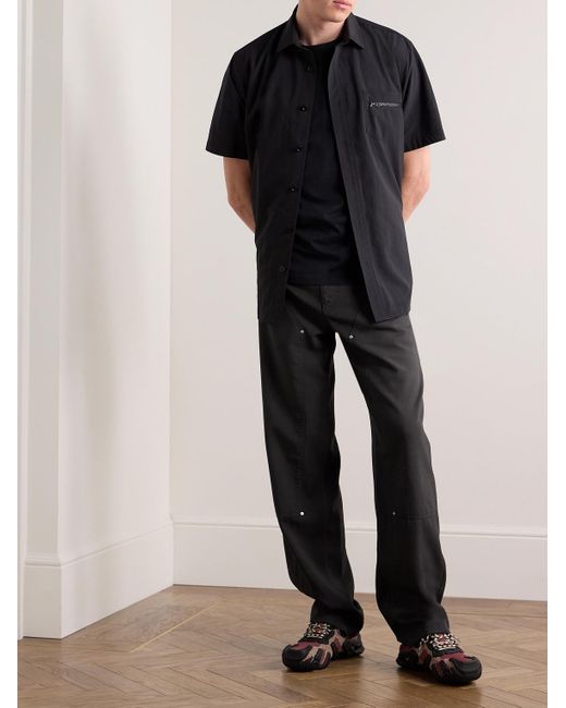 Givenchy Gerade geschnittene Hose aus einer Wollmischung mit Logoverzierungen in Black für Herren