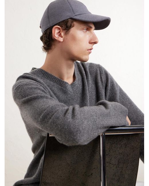 Slowear Gray Zanone Flexwool Wool-Blend Cap