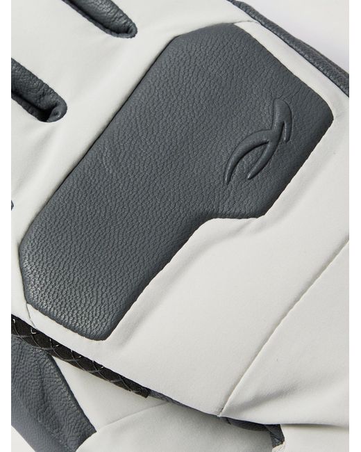 Kjus Black Logo-Embossed Leather And Shell Ski Gloves for men
