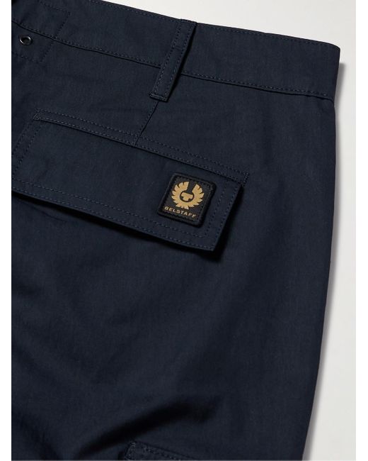 Belstaff Blue Trailmaster Tapered Cotton-blend Gabardine Cargo Trousers for men